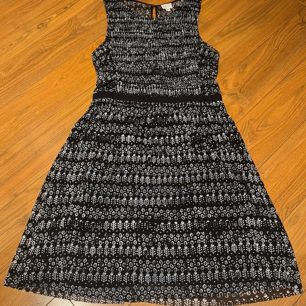 Anthropologie 9-H15 STCL Chic Black and White Patterned Dress - Size Large